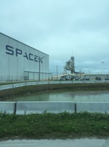 Space X uses some of the facilities at KSC. This is them prepping one of the pads for launch.
